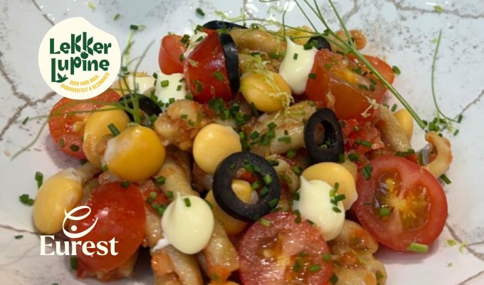 Lupine pasta salade